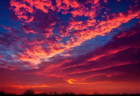 Premium Photo Dramatic Sunset Sky Landscape Background