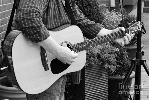 The Guitar Player In Black And White Photograph By Paul Ward