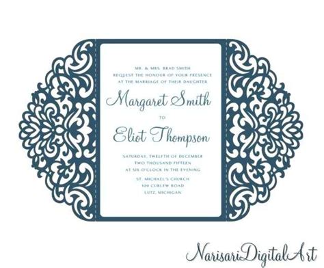 Two Fold Wedding Invitation Template Cards Design Templates