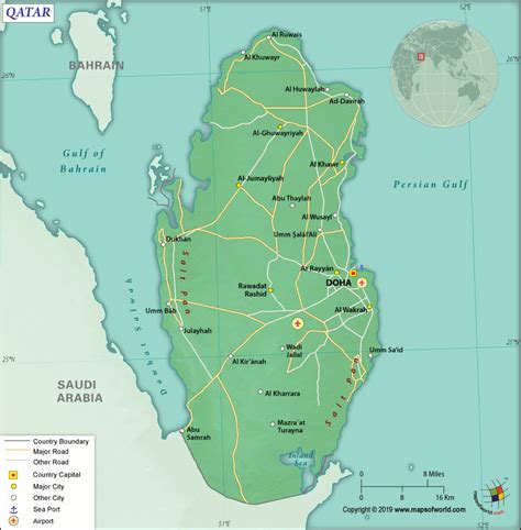 Qatar from mapcarta, the open map. What are the Key Facts of Qatar? | Qatar Facts - Answers