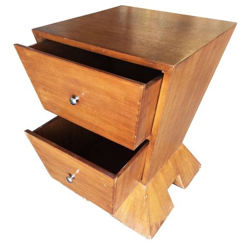 But this love triangle has more twists than a champion ski slope! Modernist Midcentury Inverted Triangle Bedside Table For ...