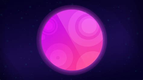 Download Wallpaper 1366x768 Moon Neon Pink Planet Abstract Space