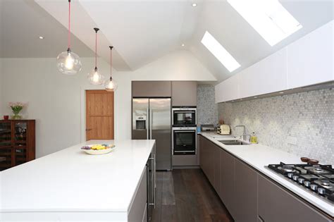 Grey kitchen cabinets pictures ideas and white charcoal gray cream. Two tone grey and white kitchen - Modern - Kitchen ...