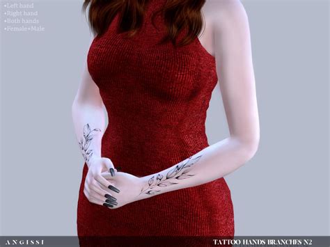 Sims 4 — Tattoo Hands Branches N2 By Angissi — For All Questions Go