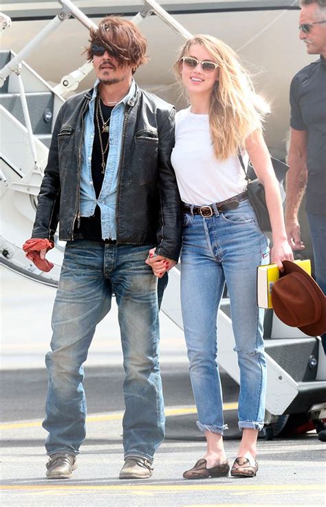 Johnny Depp Returns To Australia With Amber Heard For Pirates Filming Denim Fashion Johnny