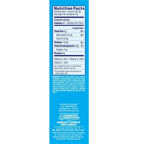 Welchs Fruit Snacks Nutrition Label Cool Product Testimonials