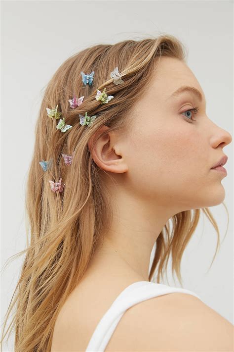 Urban Renewal Vintage Colorful Mini Butterfly Clip Set Butterfly Hair