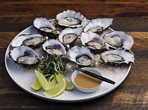 Oysters With Pear And Ginger Vinaigrette Recipe Maggie Beer