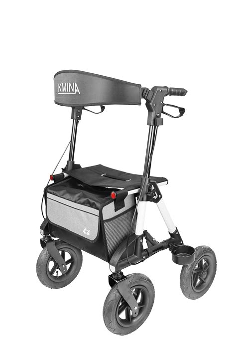 Kmina Pro All Terrain Walker With Wheels And Seat Outdoor Rollator