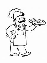 Chef Pizza Coloring Kok 1001coloring Total Nice sketch template