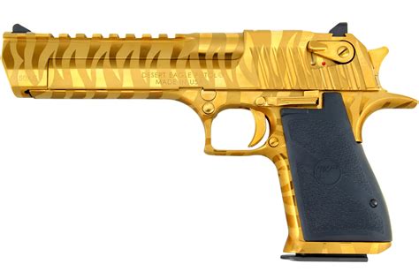 Shop Magnum Research Desert Eagle A E Mark Xix Titanium Gold With Tiger Stripes For Sale