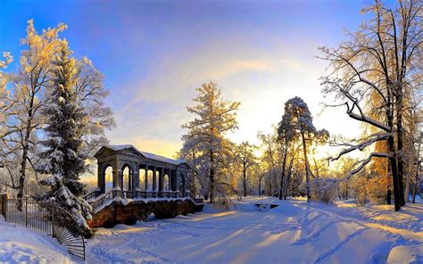 48 Beautiful Winter Scenery Wallpaper Wallpapersafari