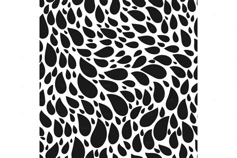 Abstract Seamless Drop Pattern Monochrome Black And White Texture