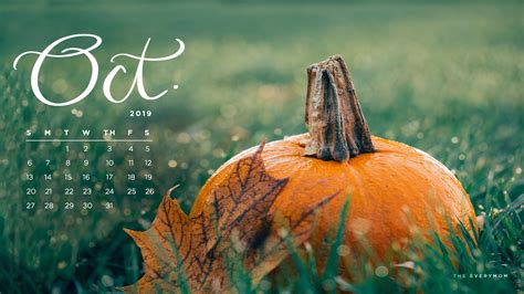 october desktop background pumpkin calendar  everymom