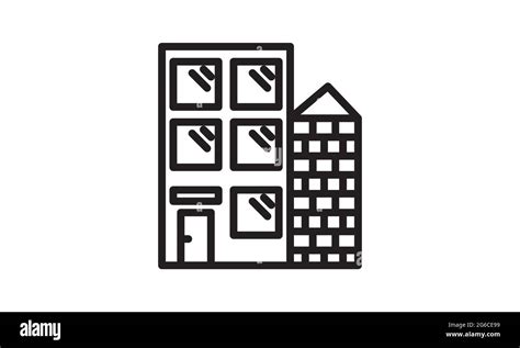 Buildings Vector Icon Isolated On White Background Buildings