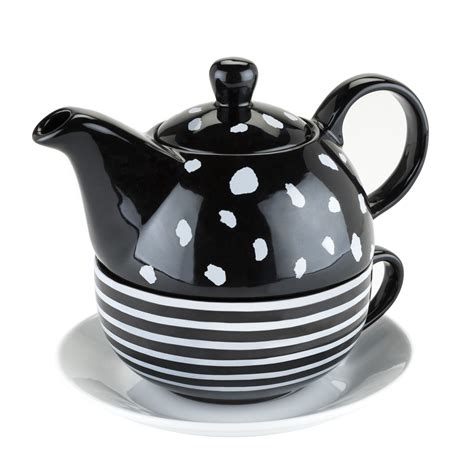 Teapots Ceramic Addison Black And White Chinese Small Cute Tea For One
