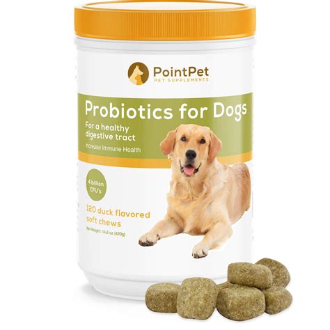 Pointpet Probiotics For Dogs Natural Probiotic Supplement With