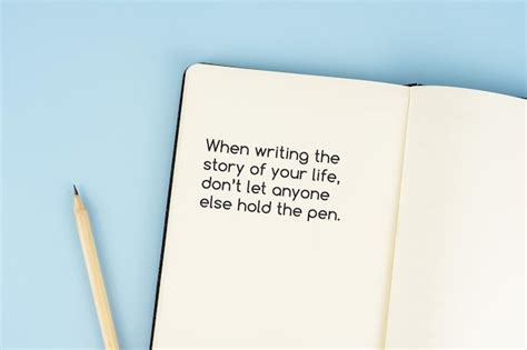 Premium Photo Notepad With Inspirational Quotes Text When Writing The
