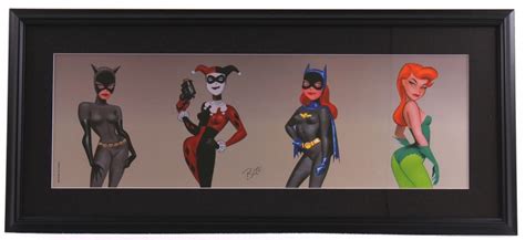 Bruce Timm Signed Batman The Animated Series 14x31 Custom Framed Lithograph Pristine Auction