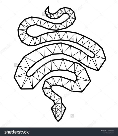 Stock Photo Snake Geometric Illustration Of A Many Triangles 170305919