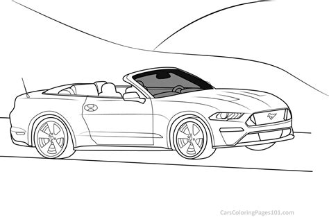 Simply do online coloring for classic ford mustang car coloring pages directly from your gadget, support for ipad, android tab or using our web feature. Ford Mustang GT Convertible - 2018 - Side View Coloring ...