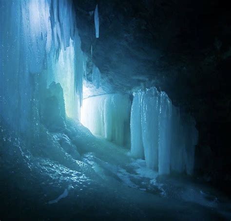 Ice Cave Upper Peninsula Winter Adventure Pure Michigan Glacier