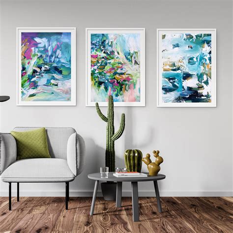 Abstract Wall Art Prints Set Of Three By Abstract House