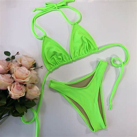 Put Some Neon In Your Life ⚡️⚡️ Bikinis High Leg Bikini Lime Green