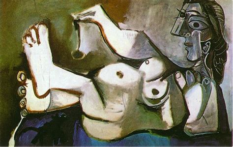 Lying Female Nude Playing With Cat Pablo Picasso Wikiart Org