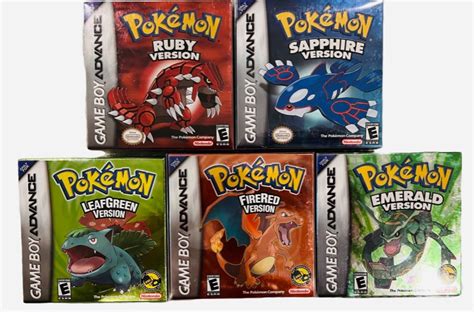 Gameboy Advance Pokemon Games All Gba Pokemon Wboxes