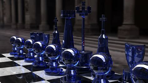 Free Glass Chess Pieces 3d Hd Wallpapers Download Chess Glass Chess