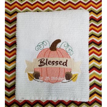 Blessed Pumpkin 5x7 | Halloween embroidery designs, Halloween embroidery, Embroidery patterns