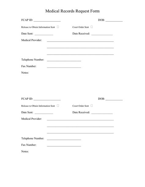 Medical Records Request Form In Word And Pdf Formats
