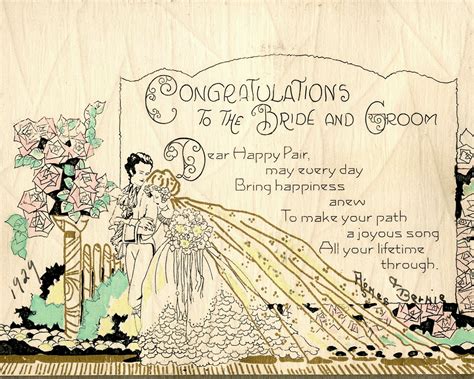 Wedding cards are an ideal way to congratulate a couple on their marriage and wish that they enjoy peace and happiness. The Copycat Collector: COLLECTION #244: Vintage 1920s Wedding Cards