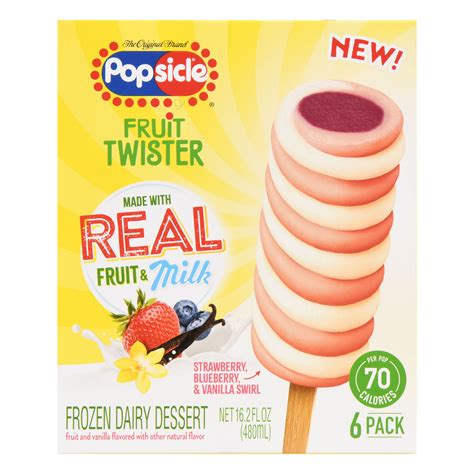Popsicle Fruit Twister Blueberry Strawberry And Vanilla 6ct162oz
