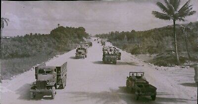 LG837 1945 Wire Photo NEW HIGHWAY ON GUAM Seabees Construction Eastward