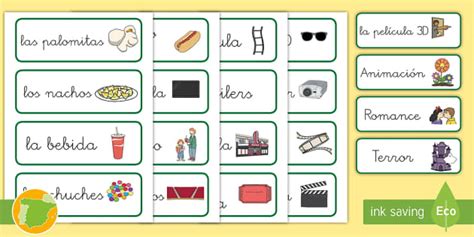 Tarjetas De Vocabulario El Cine Hecho Por Educadores