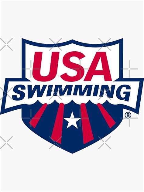 Swimming Team Usa Logo Sticker For Sale By Usalogo Redbubble