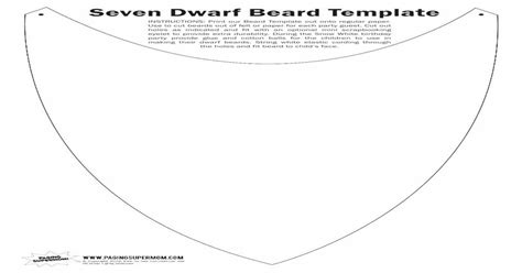 Seven Dwarf Beard Template Paging Supermom€ · Seven Dwarf Beard