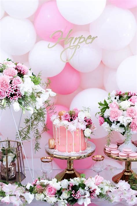 Pink White Gold Garden Party Karas Party Ideas Birthday