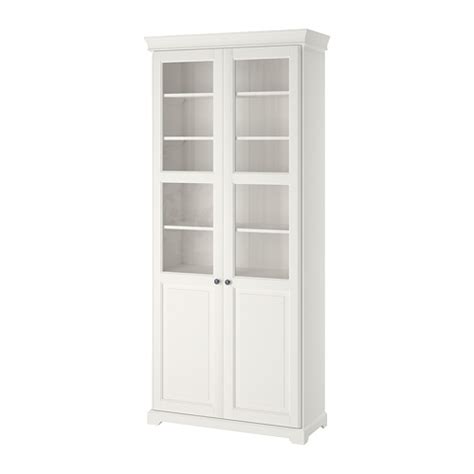 Liatorp Bookcase With Glass Doors White 96x214 Cm Ikea Latvija