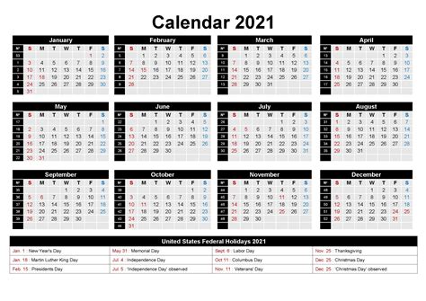 Free Numbered Weekly Calendar 201 2021 Ten Free Printable Calendar