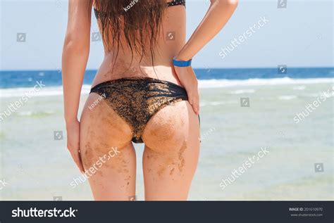 Sexy Sandy Woman Buttocks On Beach Stock Photo 201610970 Shutterstock