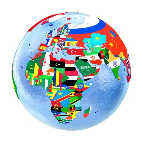 Earth Globe With All Flags Stock Illustration Illustration Of Earth