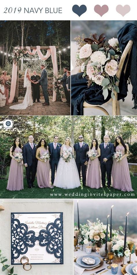 Top 8 Striking Navy Blue Wedding Color Palettes For 2019 Fall Navy