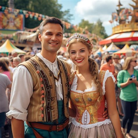 Premium Ai Image Photo Of Two Traditional Bavarian People In A