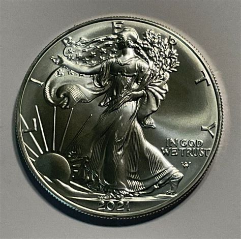 2021 1 Oz American Silver Eagle 1 Coin Type 2 999 Fine Silver Bu
