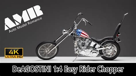 Harley Davidson Easy Rider Chopper Deagostini 1 4 Diecast Motorcycle Model 4k Video By Amr