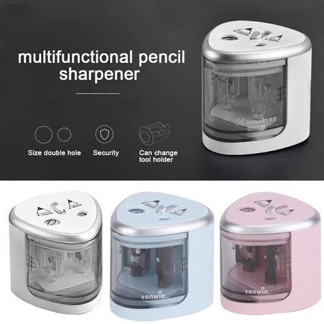 2020 New Two Hole Electric Automatic Pencil Sharpener Switch Pencil