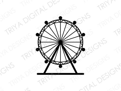 Ferris Wheel SVG Cut File Fair Ferris Wheel Ride Theme Etsy Ireland